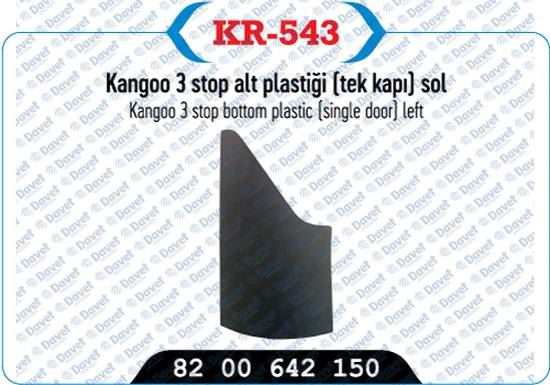 KAYA KR-543 Stop Alt Plastigi < Tek Kapi > Sol Kangoo Iii